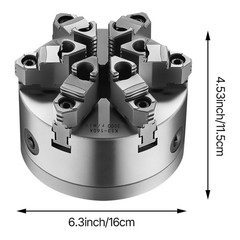 Uimoso 6-Inch 6-Jaw Lathe Chuck with D1-4 Cam Lock Back Plate