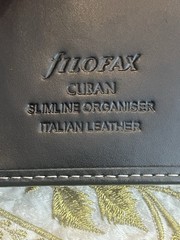 Filofax ‘Cuban’ Slimline personal organizer Black – 2012 NOS in box