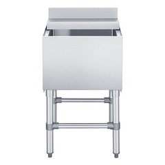 Uimoso 49.4 Qt Commercial Ice Bin 18 x 18 in Underbar Ice Bin with Sliding Cover