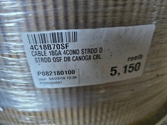 Cable 18 GA 4 COND STRDD 0 STRDD OSF DB CANOGA CBL 4C18B70SF 5000’ft