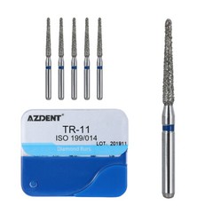100pcs Dental Diamond Burs Medium Friction Grip 1.6MM for High Speed Handpiece