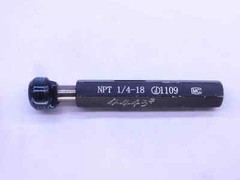 1/4 18 NPT L1 PIPE THREAD PLUG GAGE .25 .250 .2500 N.P.T. NATIONAL TAPER 3 STEP