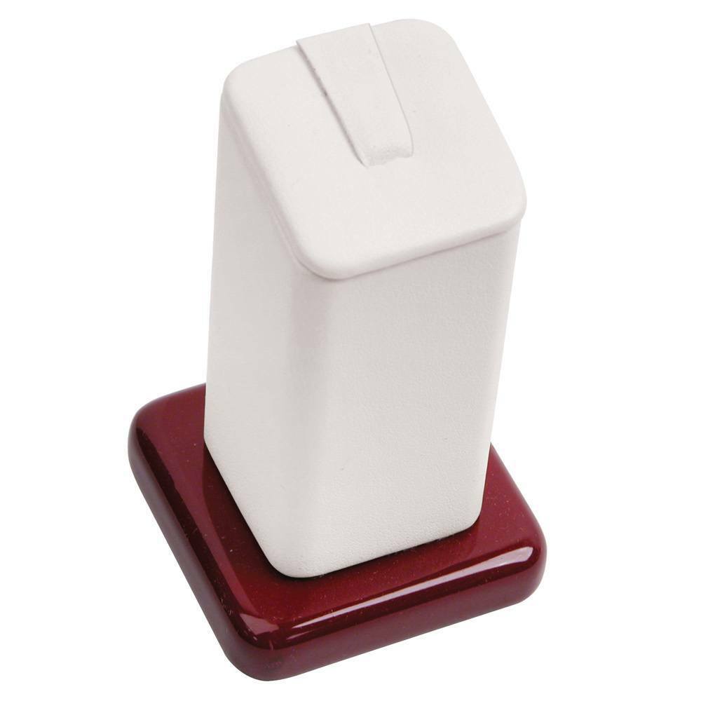 Red Rosewood Jewelry Ring Display Stand, 3″ Tall