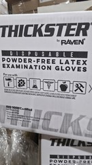 SAS 6604-20 (10-Box Case)Thickster Powder-Free Textured Safety Latex Gloves, XL