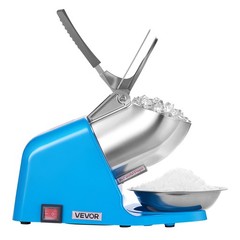 VEVOR Commercial Ice Crusher 286LBS/H Electric Snow Cone Maker Shaved Ice Blue