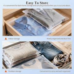100Pcs Clothing Packaging Bags 10×13 Inch-Plastic Zipper Apparel Bags for Shi…