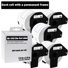 5ROLLS 62mmx100mm Shipping Label 2-3/7″x4″ Compatible Brother QL-810W DK-1202