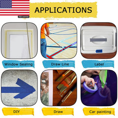 4 Rolls Premium Painters Tape, Blue Tape, Masking Tape, Paint Tape for Multi-Pur