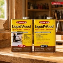 Abatron LiquidWood Epoxy Wood Consolidant 2-Quart Kit Part A & B Wood Repair