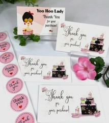 Thank You Business Card for Small Business, Fashion, Thank You Stickers