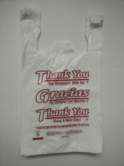 THANK YOU T-Shirt Bags 11.5″ x 6″ x 21″ White Plastic Shopping bags 1/6 Bags