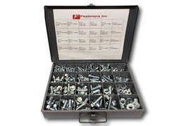 Grade 5 Zinc Serrated Hex Flange Bolt & Flange Nut Assortment Kit – 410 Pieces!