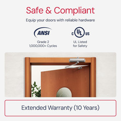 Medium Duty Commercial Automatic Door Closer – Surface-Mounted Auto Door Closer
