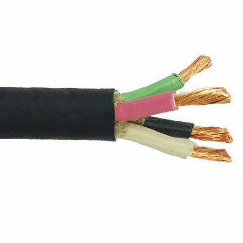 4/4 SOOW Portable Power Cable Flexible CPE Jacket Black (60 Amp) 600V