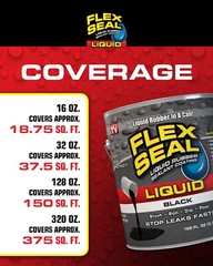 Flex Seal Liquid, 16 oz, Black, Liquid Rubber Coating Sealant
