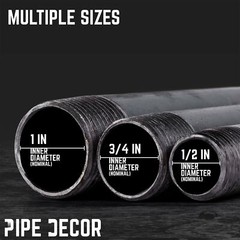 1/2 in. X 48 in. Black Pipe 4 Pack