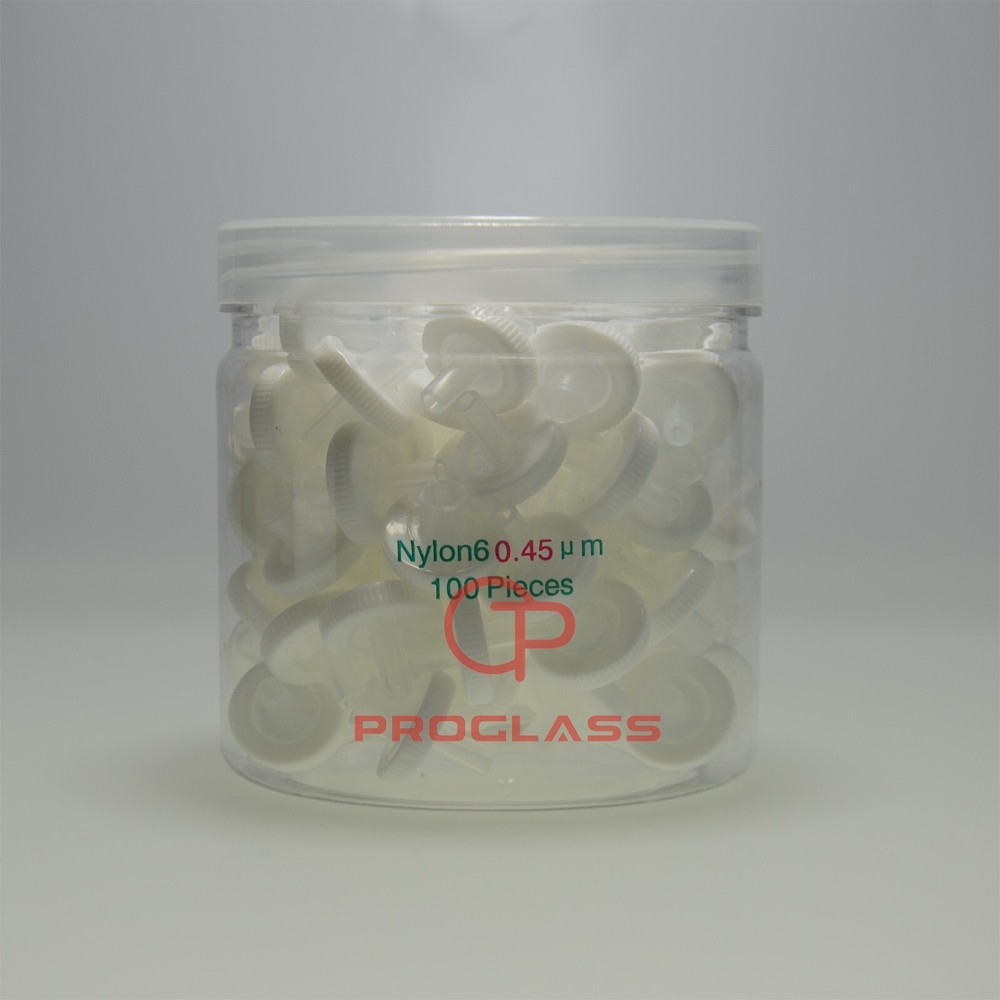 Proglass Syringe Filter 13mm 0.45um Nylon6,100pcs