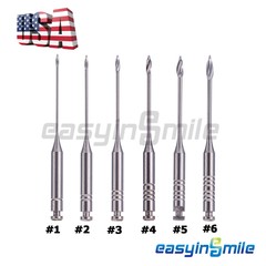 6Pcs Dental Endodontic Gates Drill Glidden 32mm Engine Use Stainless Steel Files