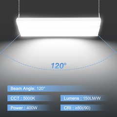 Commercial LED Linear High Bay Light 400W Industrial Warehouse Hanging Fixtures