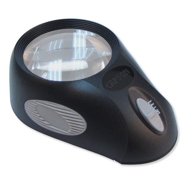 Carson Optical LumiLoupe 5x Power with 6 Ultra Bright LED Lights Stand Magnifier