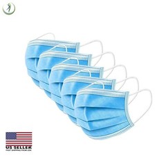 50 PCS Face Mask Non Medical Surgical Disposable 3-PLY Earloop Mouth Cover