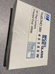 TruBond 380 Micro slide glass. 100 pieces. Frosted end. White.# 0380W