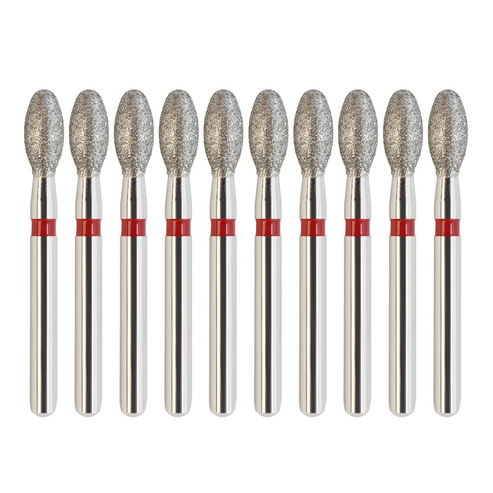 Multi-Use Football Diamond Burs FG 379/023F Egg Fine Grit Red Friction Grip FG