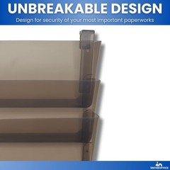 1Intheoffice Wall File Holder Unbreakable Plastic Letter Wall File Plastic Wall