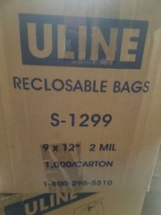 Uline Zip Bags 9×12 2 Mil Reclosable – 100 Ct (S-1299) | New Pack