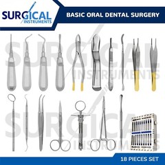 18 Pcs Premium Basic Oral Dental Surgery Surgical Instruments Set Kit German GR