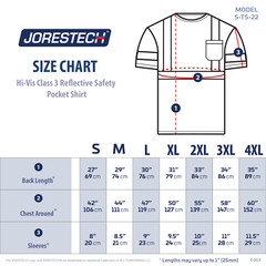 Hi Vis T Shirt ANSI Class 3 Reflective Safety Short Sleeve HIGH VISIBILITY