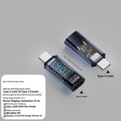 USB C Adapter LED Wattage Display 140W 40Gbps 8K USB C Extension PD3.1 Type5464