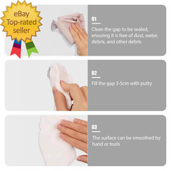 6 Pack Moldable Sealant Clay, White Fast Drying Sealant Mastic, Repair Sealing P