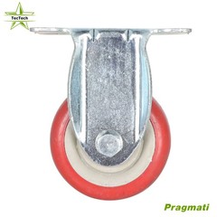 2Pcs Roating With Brake + 2Pcs Fixed Wheel 3″ Heavy-duty PU Casters Total 4Pack