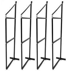 4 Pack Black Cargo Shipping Container Shelving Shelf Brackets Universal Fitment