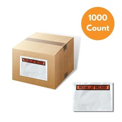 1000X 4.5″ x 5.5″ PACKING LIST ENCLOSED ENVELOPE POUCH SLIP INVOICE RECEIPT