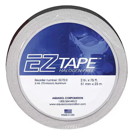 Aquasol Ez-T 2.0 Aluminum Tape, 2 In W, 75 Ft L, Silver