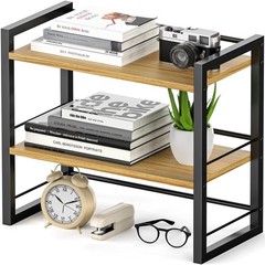 ART-GIFTREE Office Desk Shelf 15.7 L x 7.87 W x 14.4 H inches, Black
