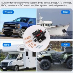 30 Amp 12V-24V DC Car Circuit Breaker Fuse Reset Car Boat Auto Waterproof