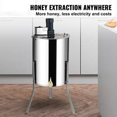 Electric Honey Extractor, 4/8 Frames Stainless Steel Spinner for Beekeeping, Hei