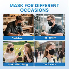 KN95 Face Masks 50 Pcs, 5-Ply Protection Multicolor KN95 Mask, Disposable Face M