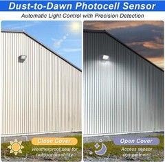 LED Wall Pack Light w/ Photocell 60W-120W Selectable 3CCT IP65 ETL DLC