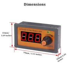 PWM DC 5-30V 5A Brushless Motor Fan Speed Controller Switch Digital Display