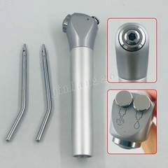 Dental 3 Way Air Water Syringe Triple Spray Handpiece with 2 Nozzles Tips Tubes