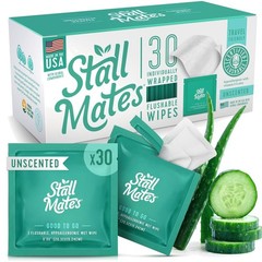 Wipes – Flushable Wipes, Individually Wrapped, Travel Friendly, Unscented wit…