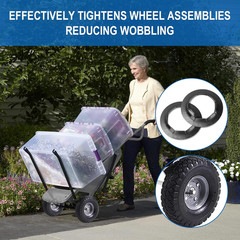 Push Nuts for Dolly Wheel Lock Washers, Hard-To-Find Spring Steel Push-On Pushnu