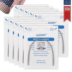 AZDENT Dental Ortho Metal Braces Brackets Mini Roth.022 Hook345/Arch Wire Nature