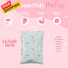 Pretty Package Store Designer Poly Mailer Variety Pack 6×9, 10×13, 14.5×19