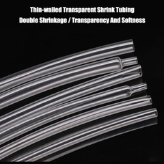 Ø1mm-15mm Ultra-thin 2:1 Heatshrink Tube Clear Heat Shrink Tubing Wire Sleeving