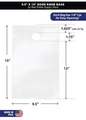 Frosted Transparent 9 1/2″ x 15″ Plastic Poly Door Knob Hanger Bags